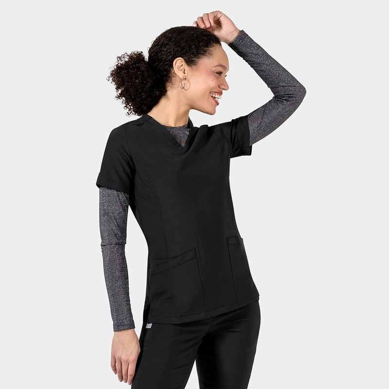 Tambre Three-Pocket Scrub Top