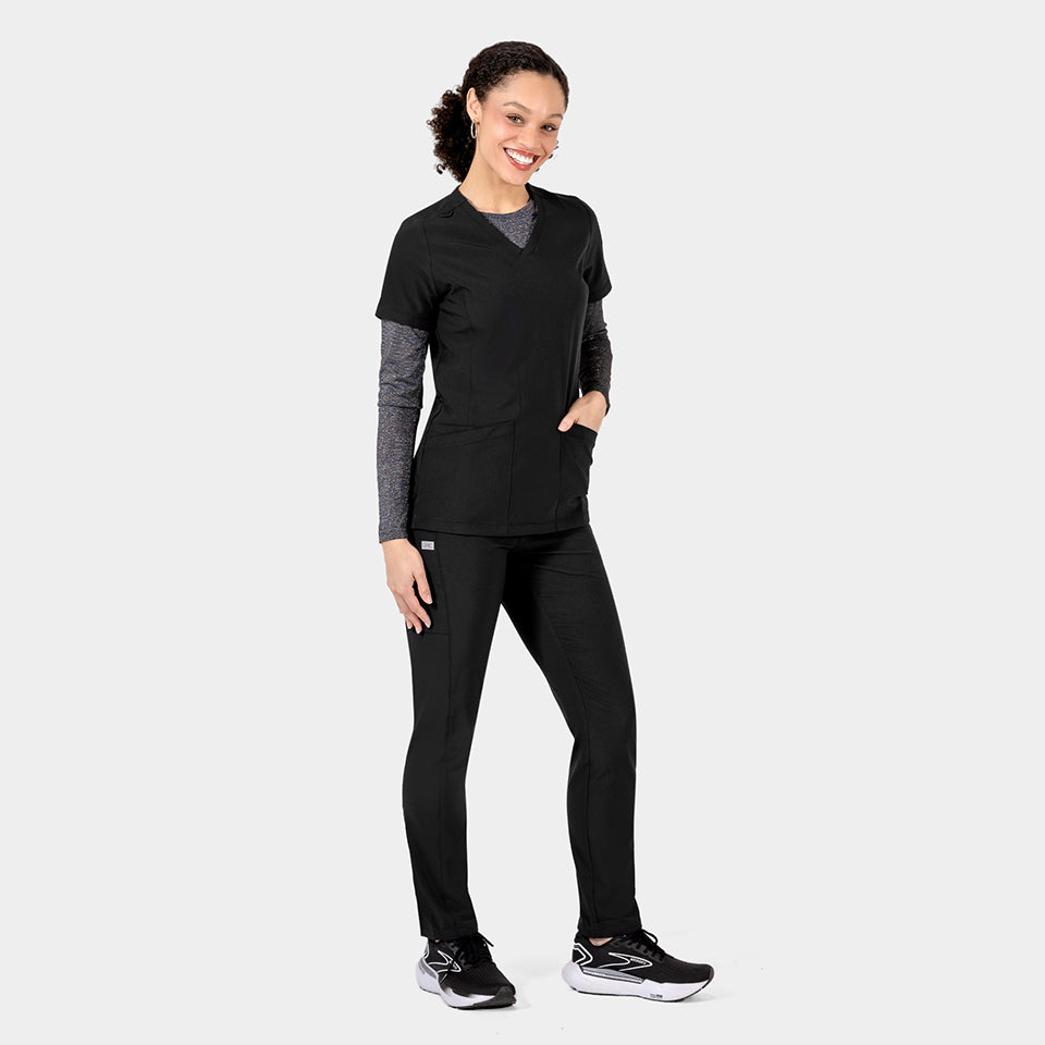 Tambre Three-Pocket Scrub Top