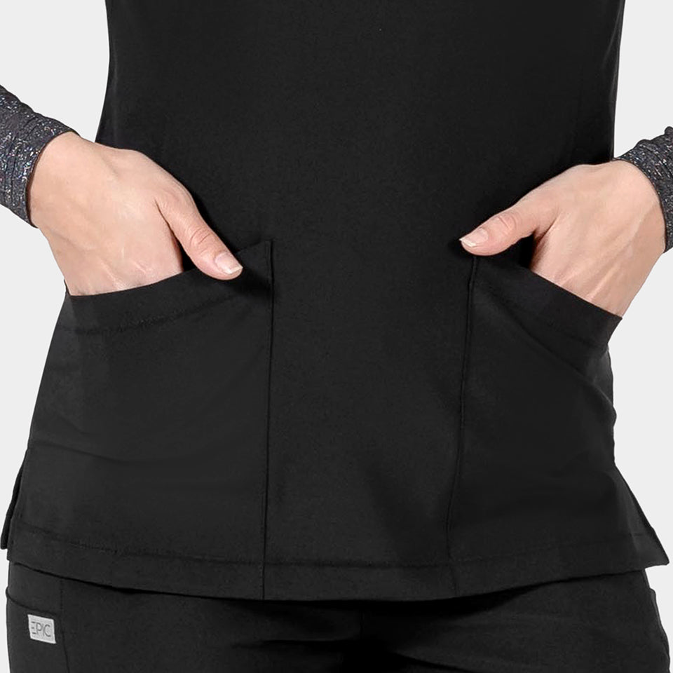 Tambre Three-Pocket Scrub Top
