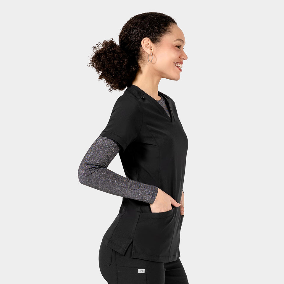 Tambre Three-Pocket Scrub Top