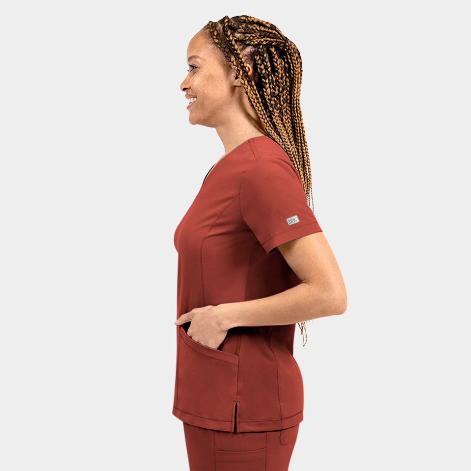 Tambre Three-Pocket Scrub Top