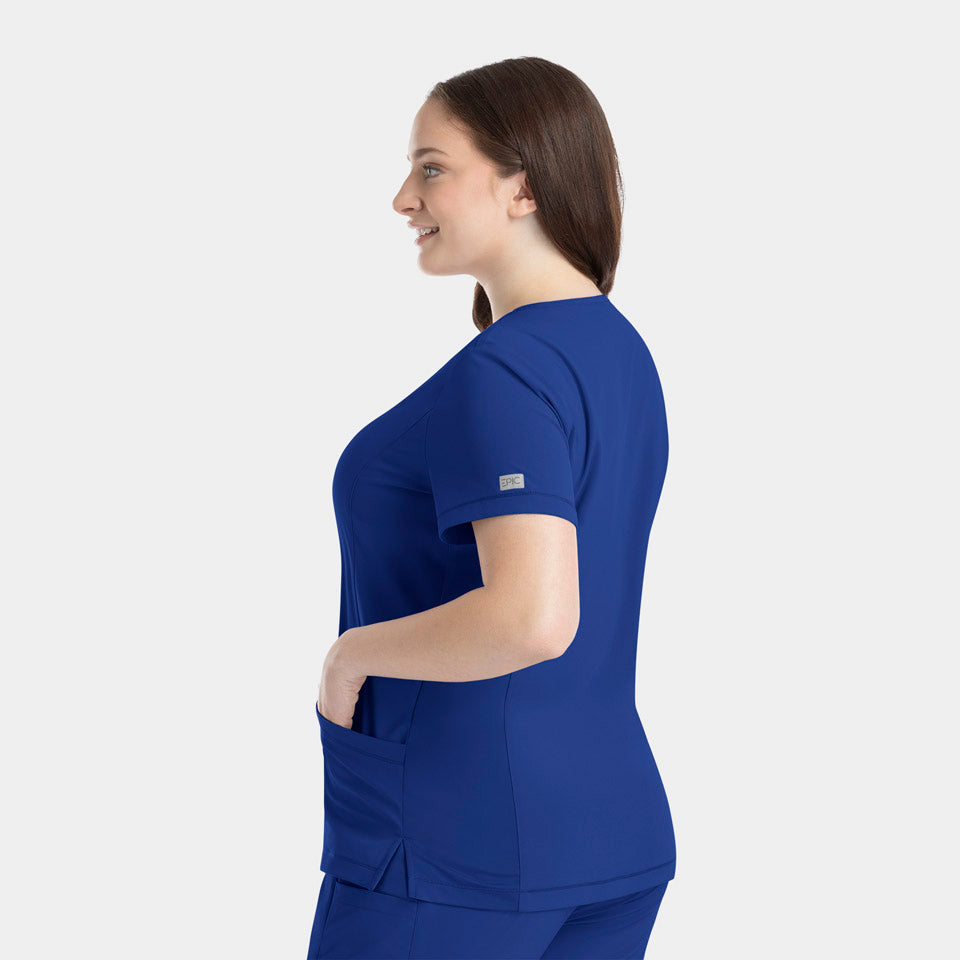Tambre Three-Pocket Scrub Top