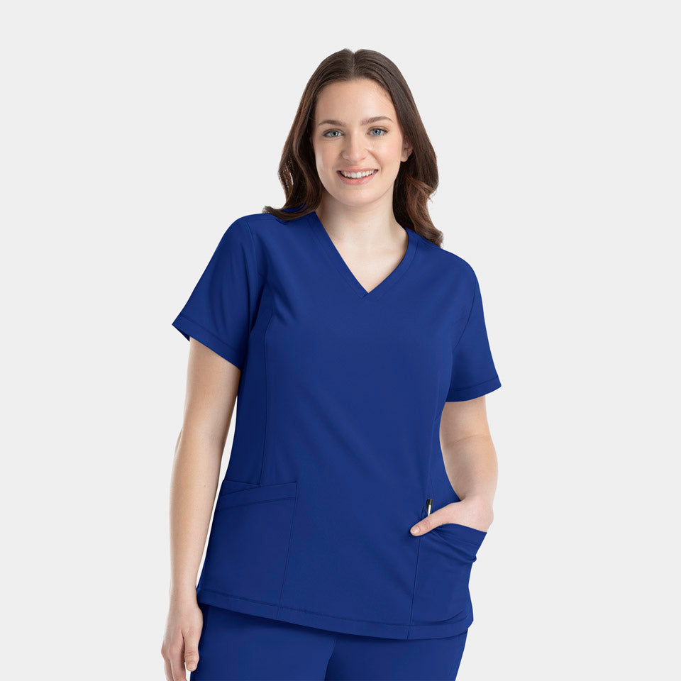 Tambre Three-Pocket Scrub Top