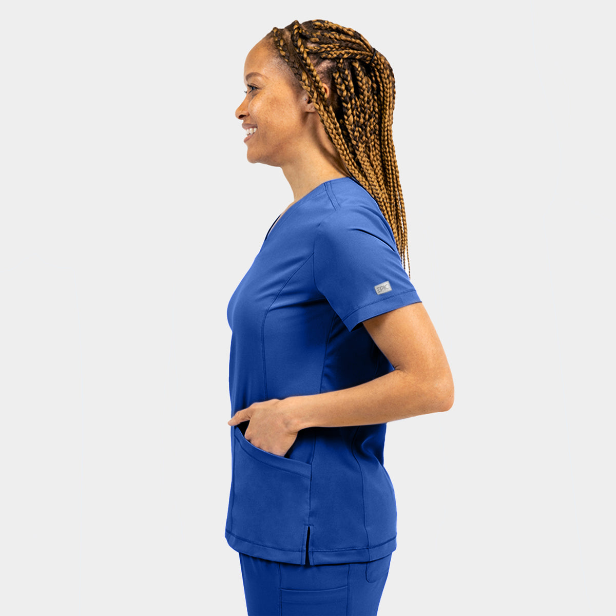 Tambre Three-Pocket Scrub Top