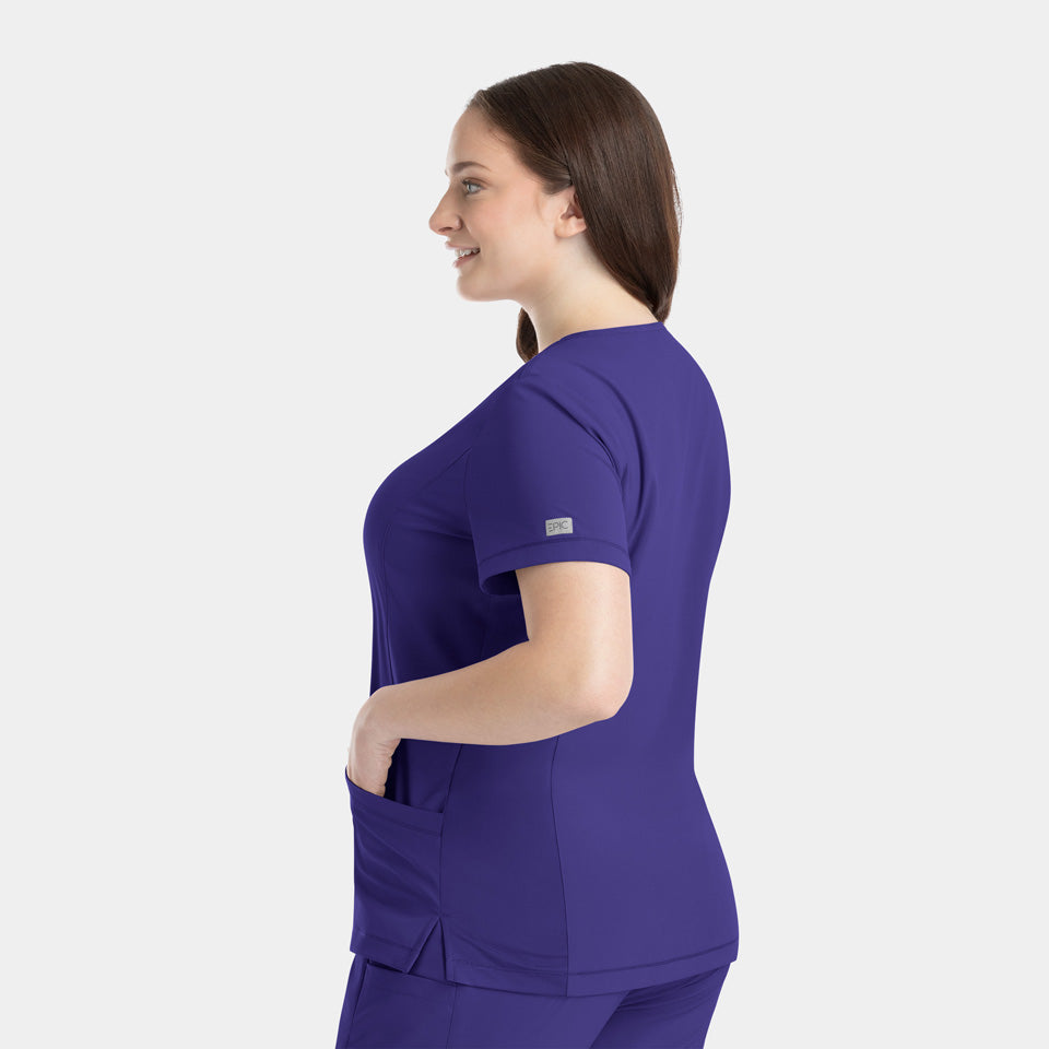 Tambre Three-Pocket Scrub Top