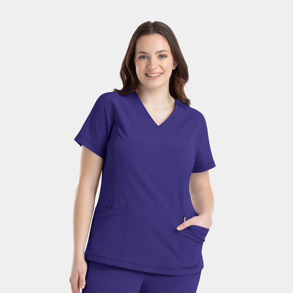 Tambre Three-Pocket Scrub Top