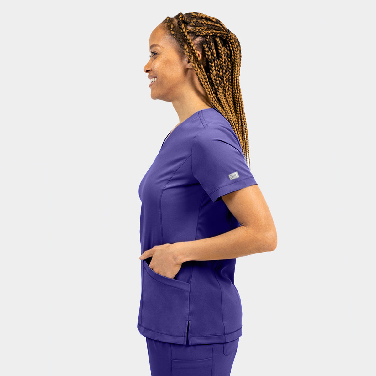 Tambre Three-Pocket Scrub Top