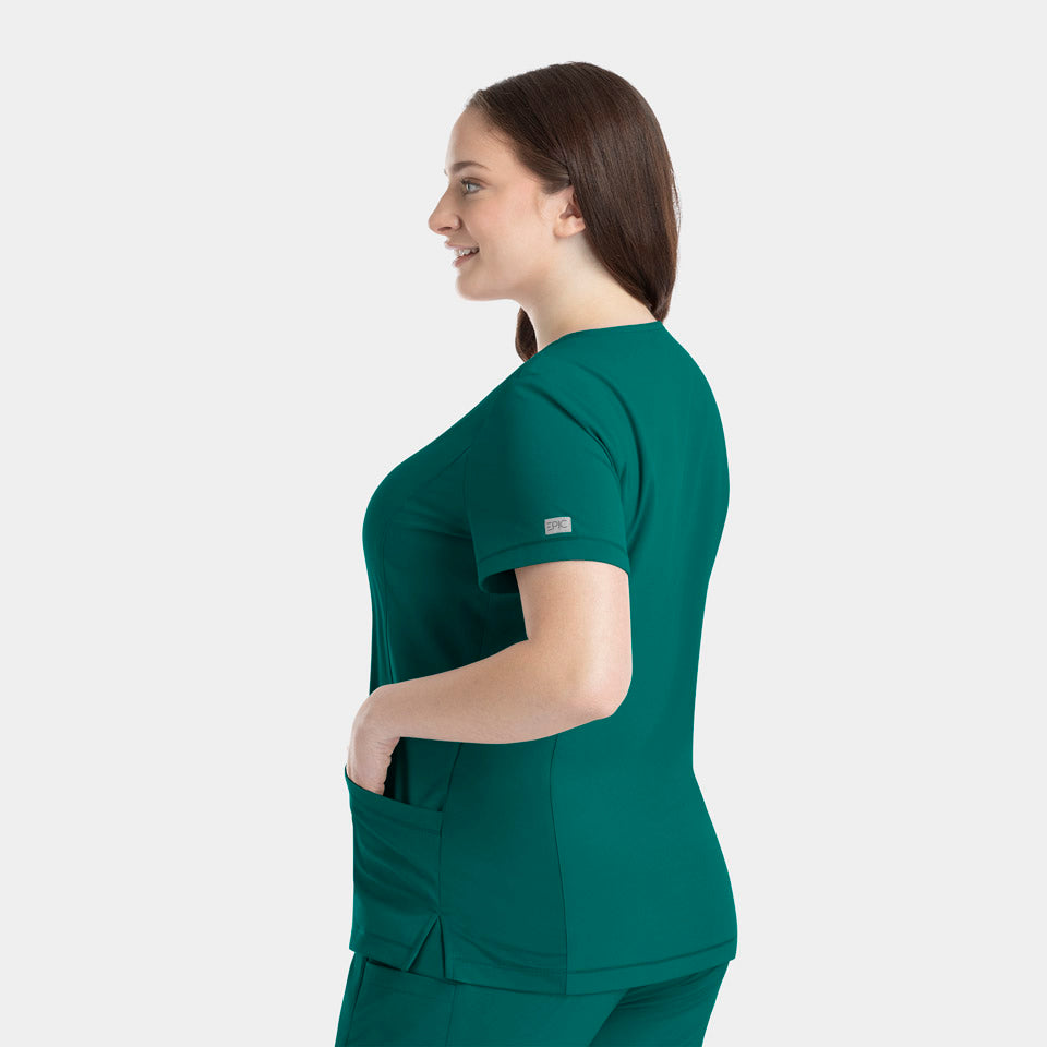 Tambre Three-Pocket Scrub Top