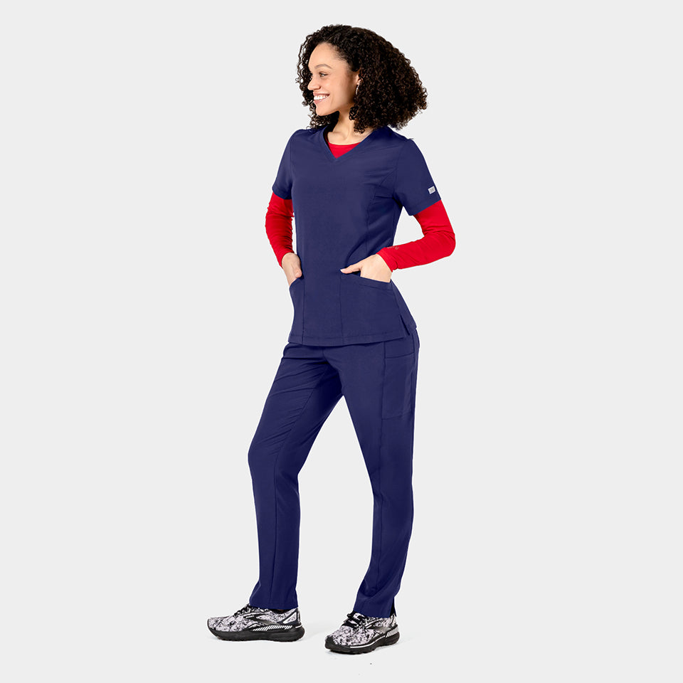 Tambre Three-Pocket Scrub Top
