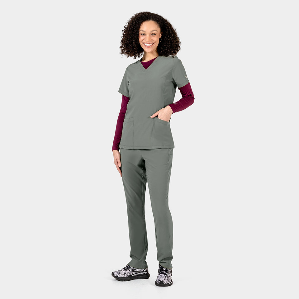 Tambre Three-Pocket Scrub Top