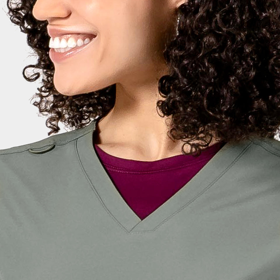 Tambre Three-Pocket Scrub Top