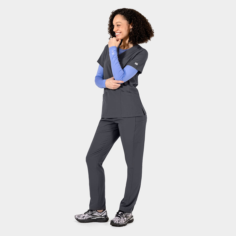 Tambre Three-Pocket Scrub Top