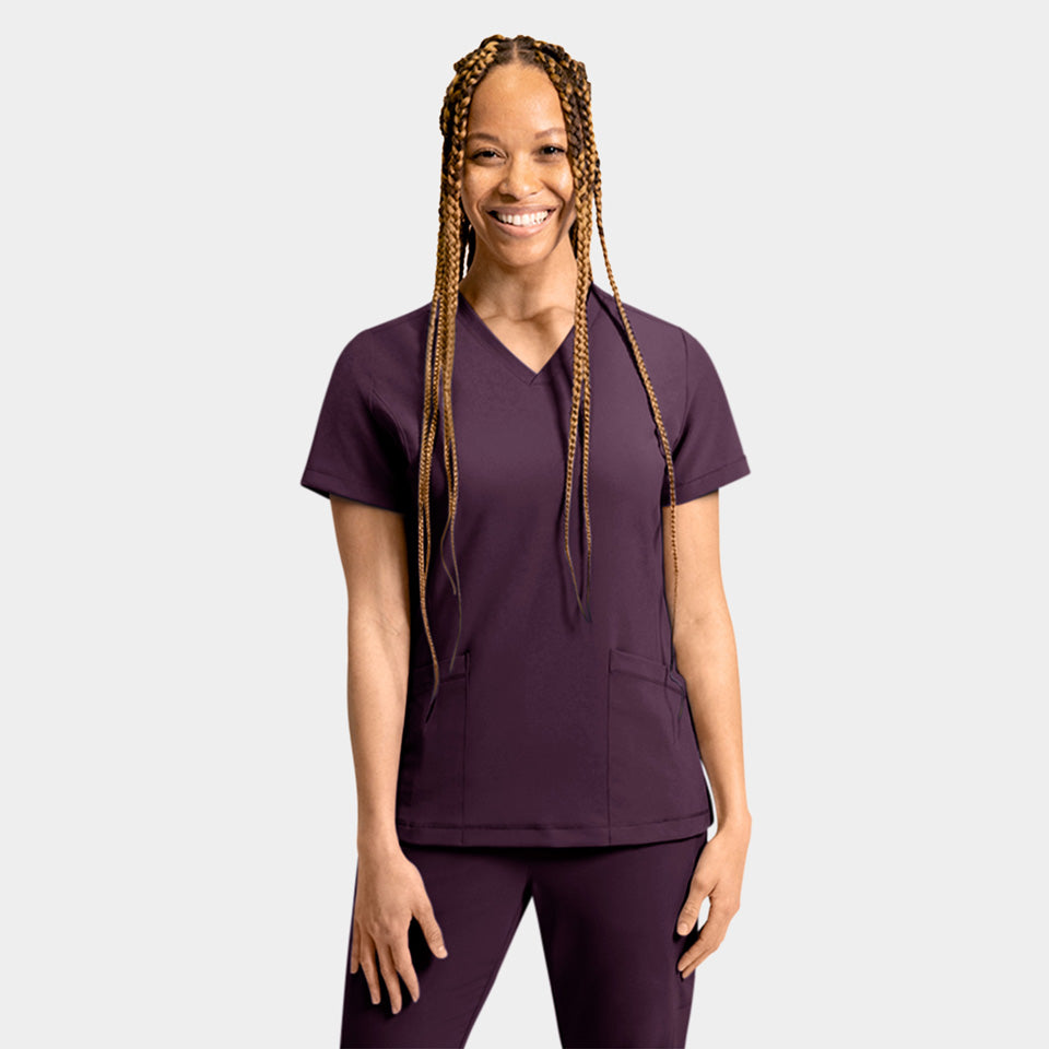 Tambre Three-Pocket Scrub Top