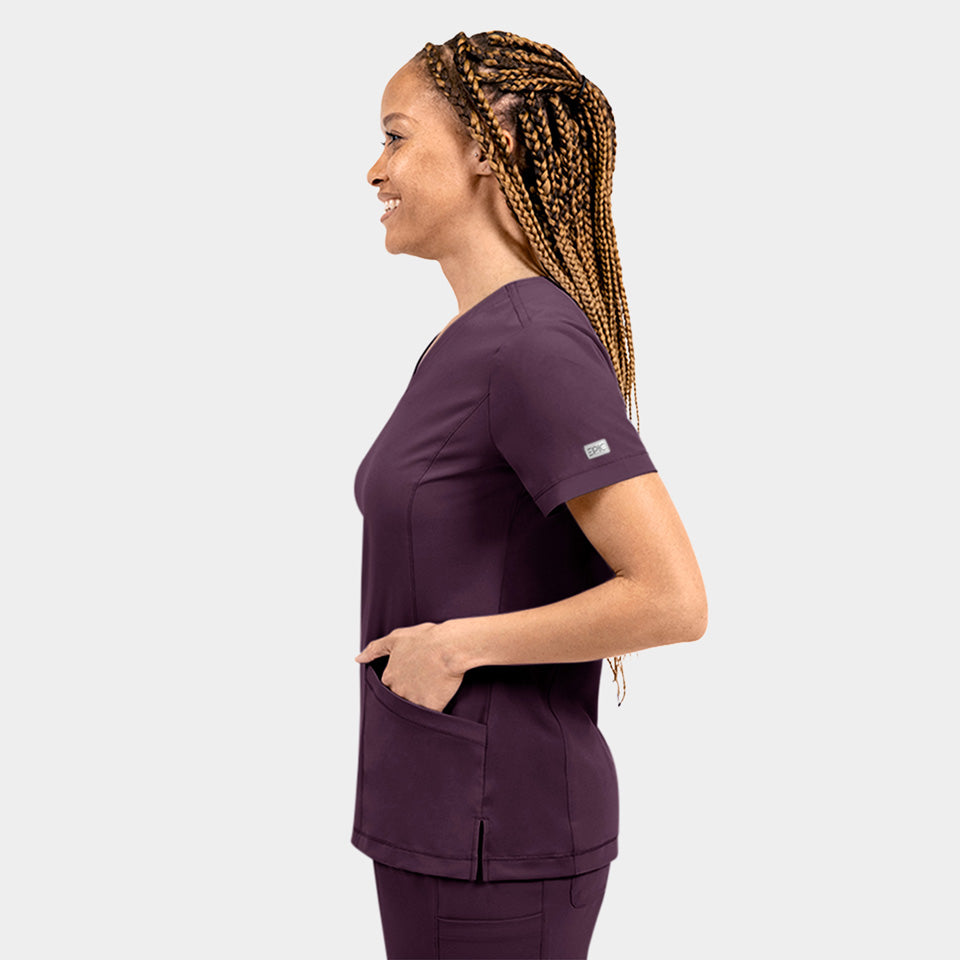 Tambre Three-Pocket Scrub Top