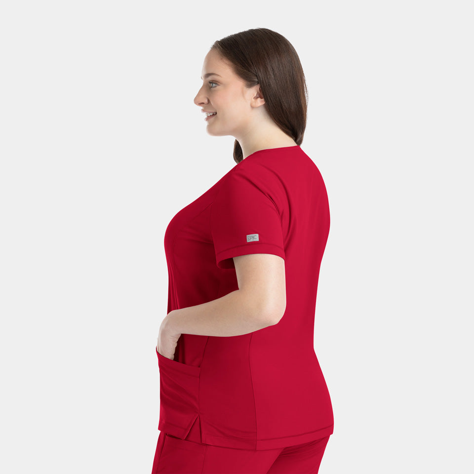 Tambre Three-Pocket Scrub Top