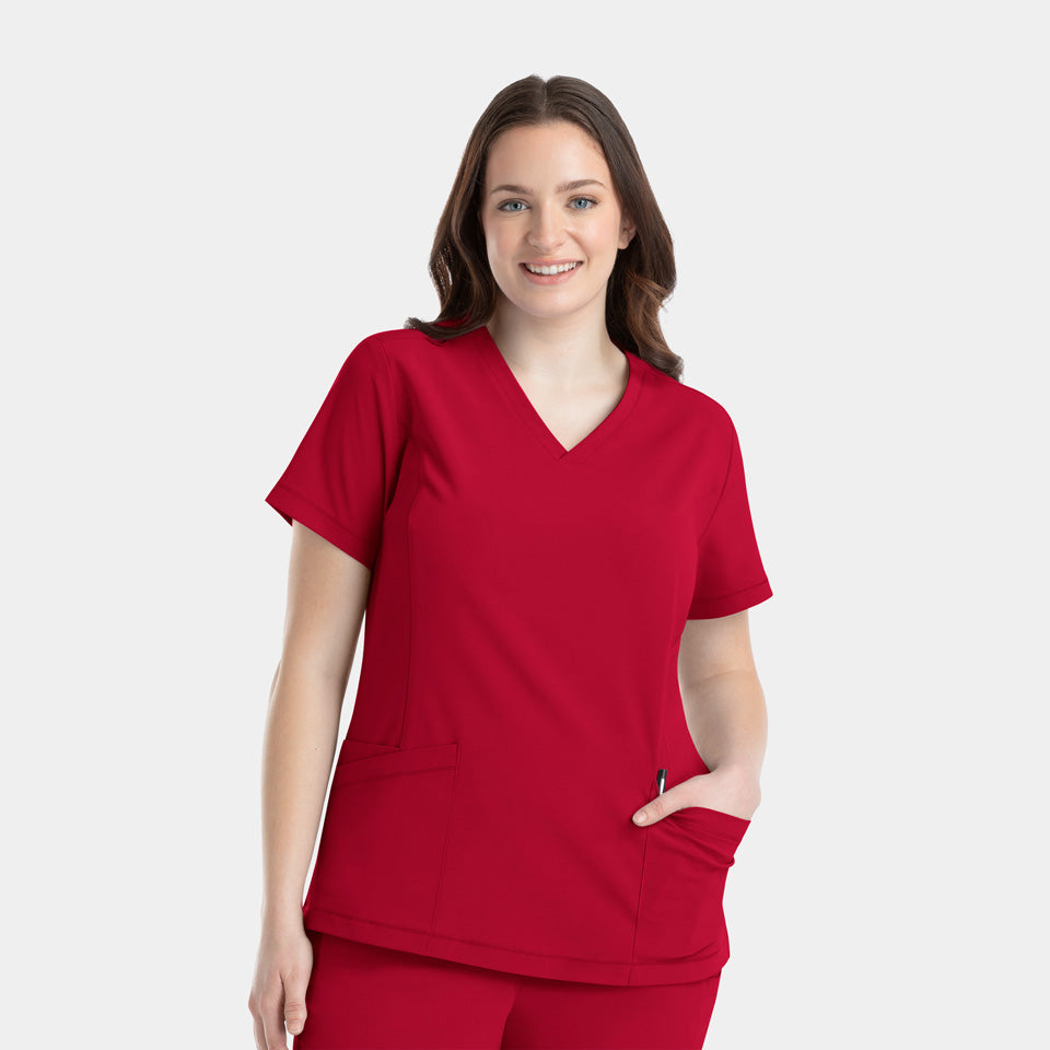 Tambre Three-Pocket Scrub Top