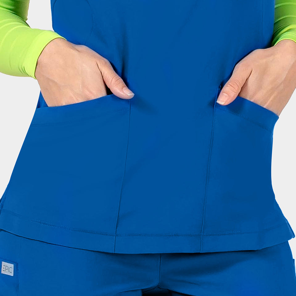 Tambre Three-Pocket Scrub Top