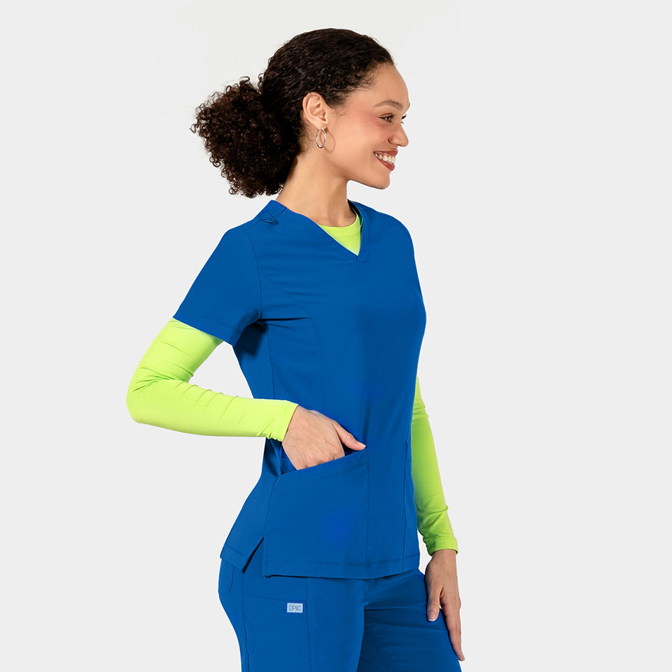 Tambre Three-Pocket Scrub Top