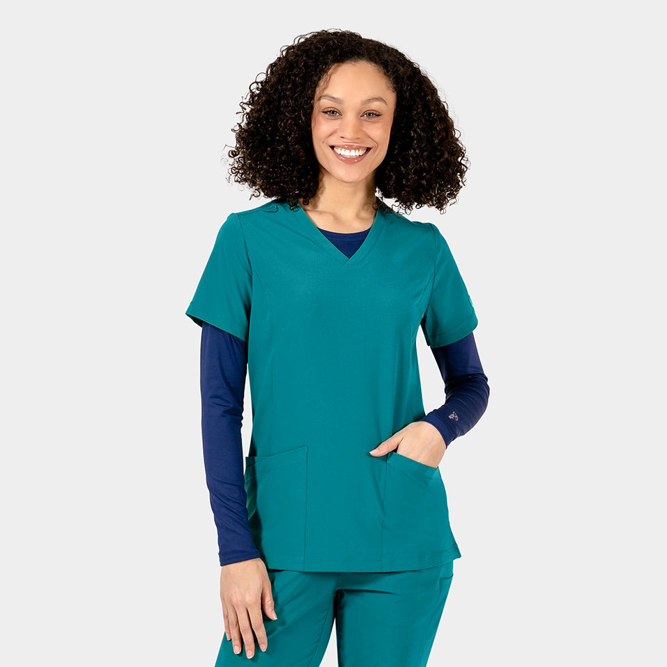 Tambre Three-Pocket Scrub Top
