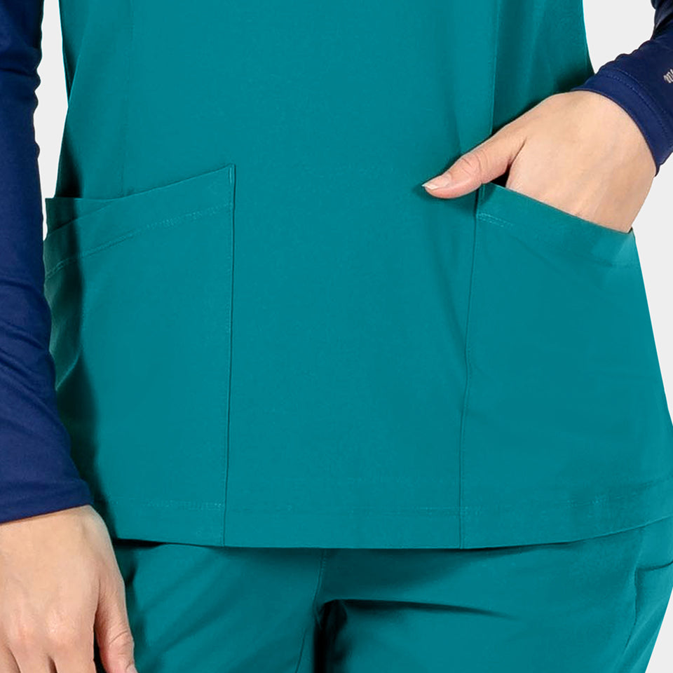 Tambre Three-Pocket Scrub Top
