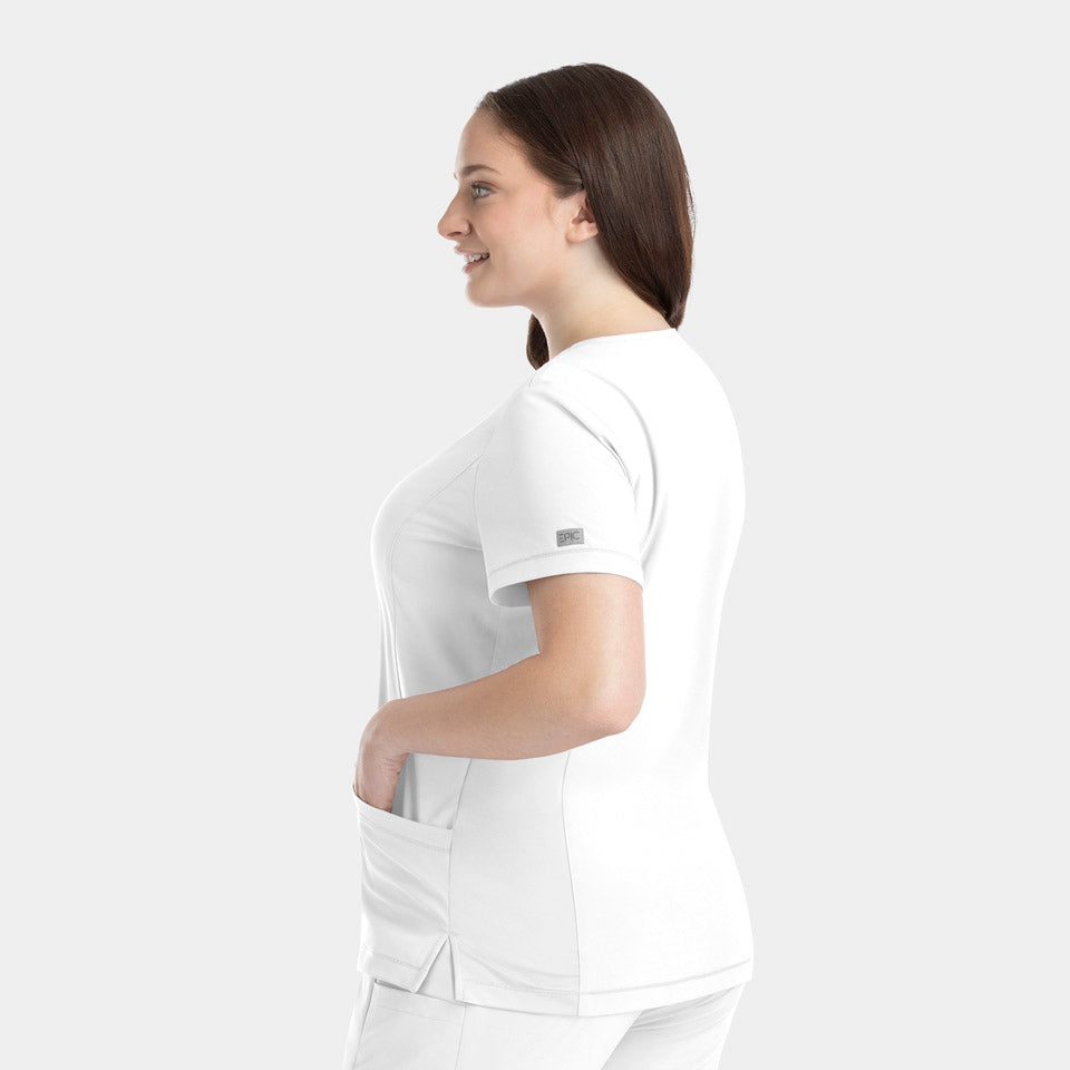 Tambre Three-Pocket Scrub Top