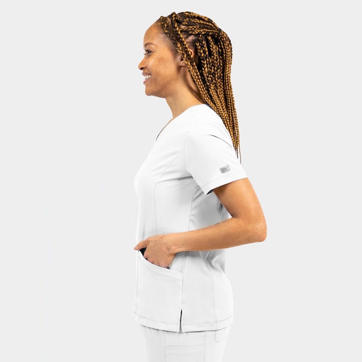 Tambre Three-Pocket Scrub Top