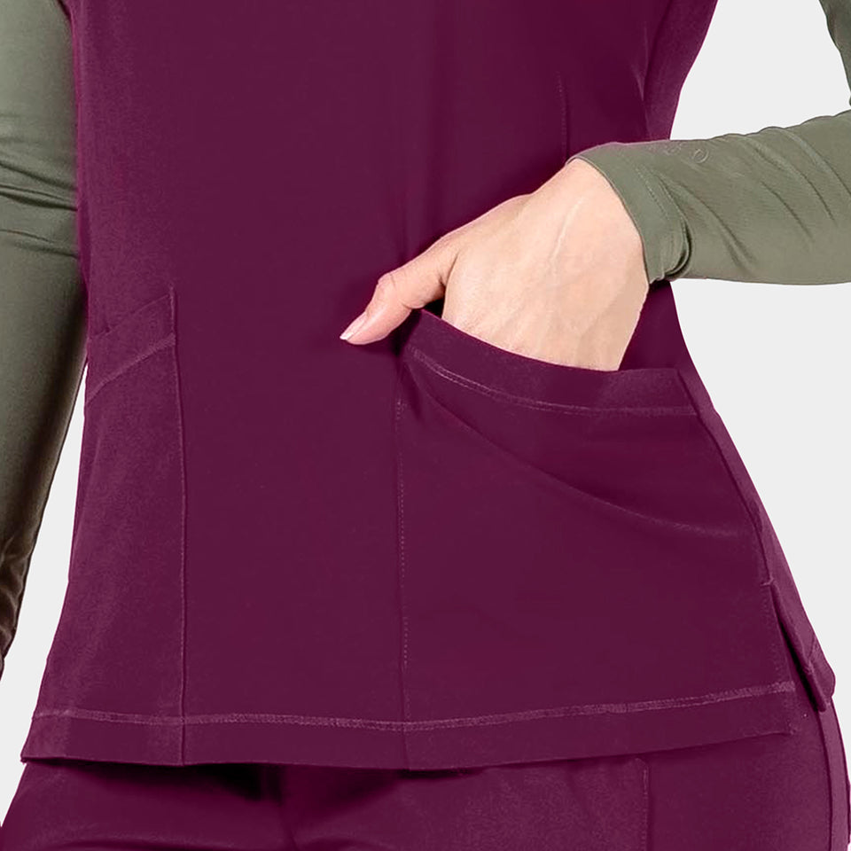 Tambre Three-Pocket Scrub Top