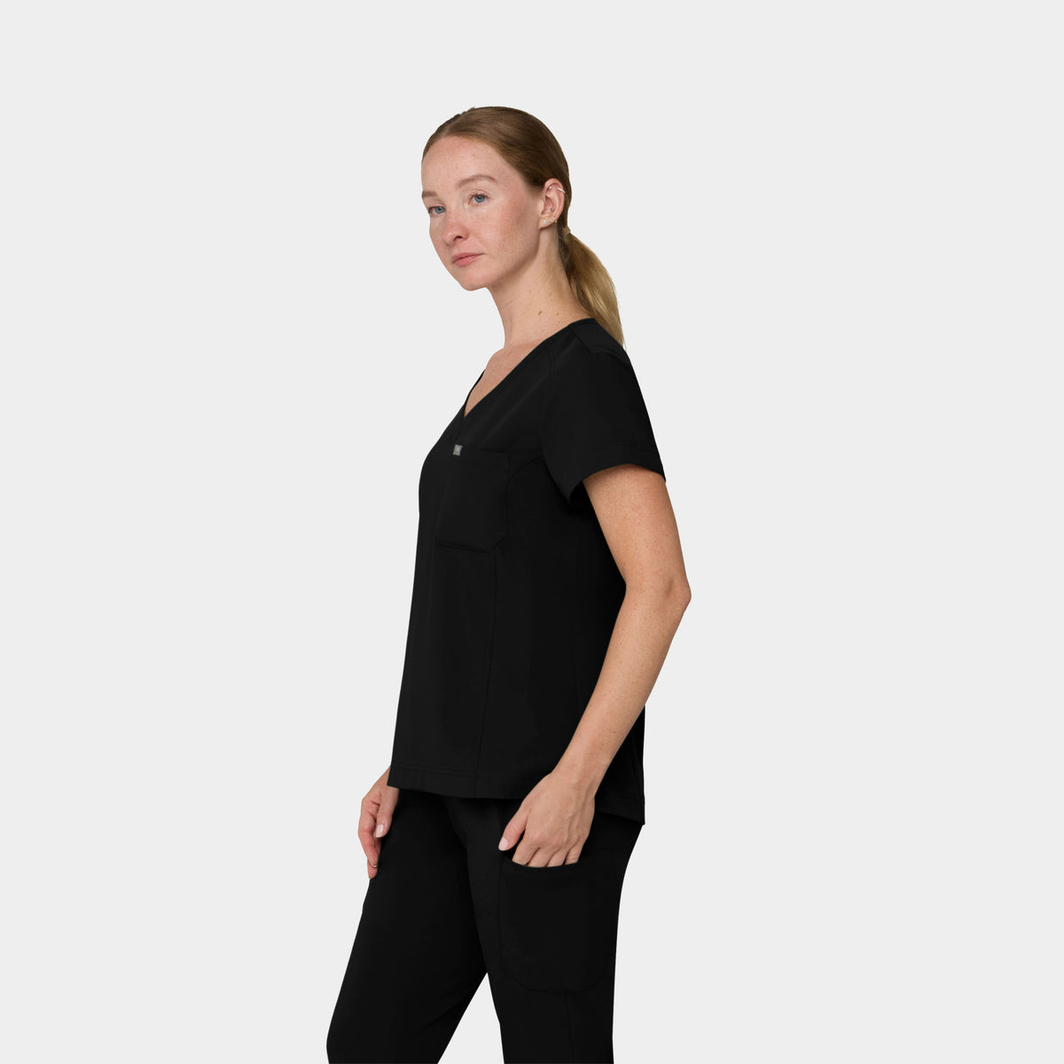 Women's 1-Pocket Hi-Low V-Neck Scrub Top