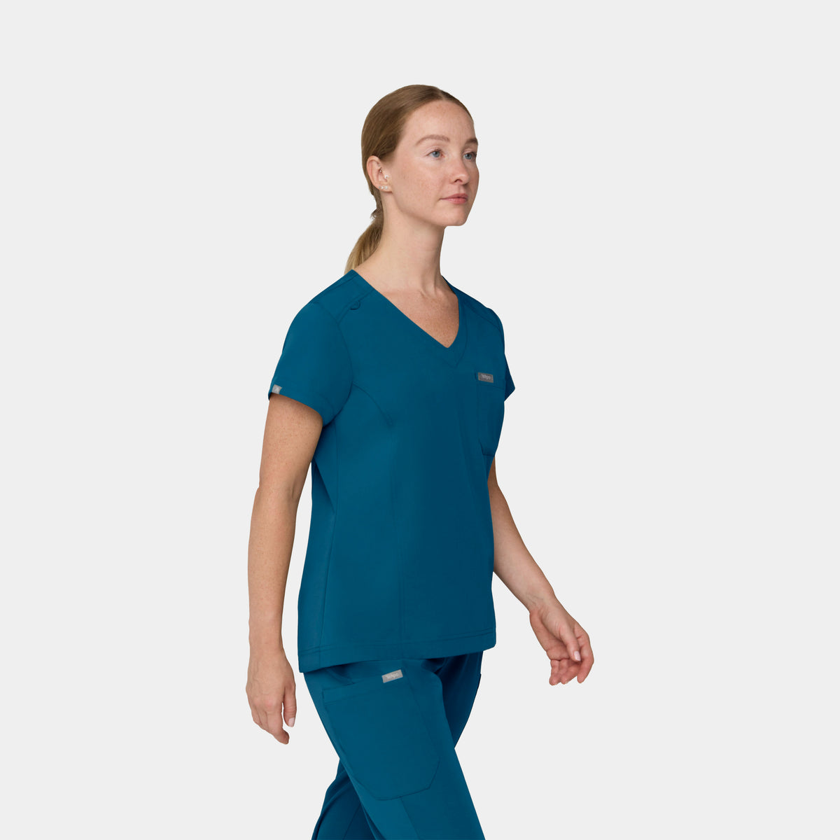 Women's 1-Pocket Hi-Low V-Neck Scrub Top