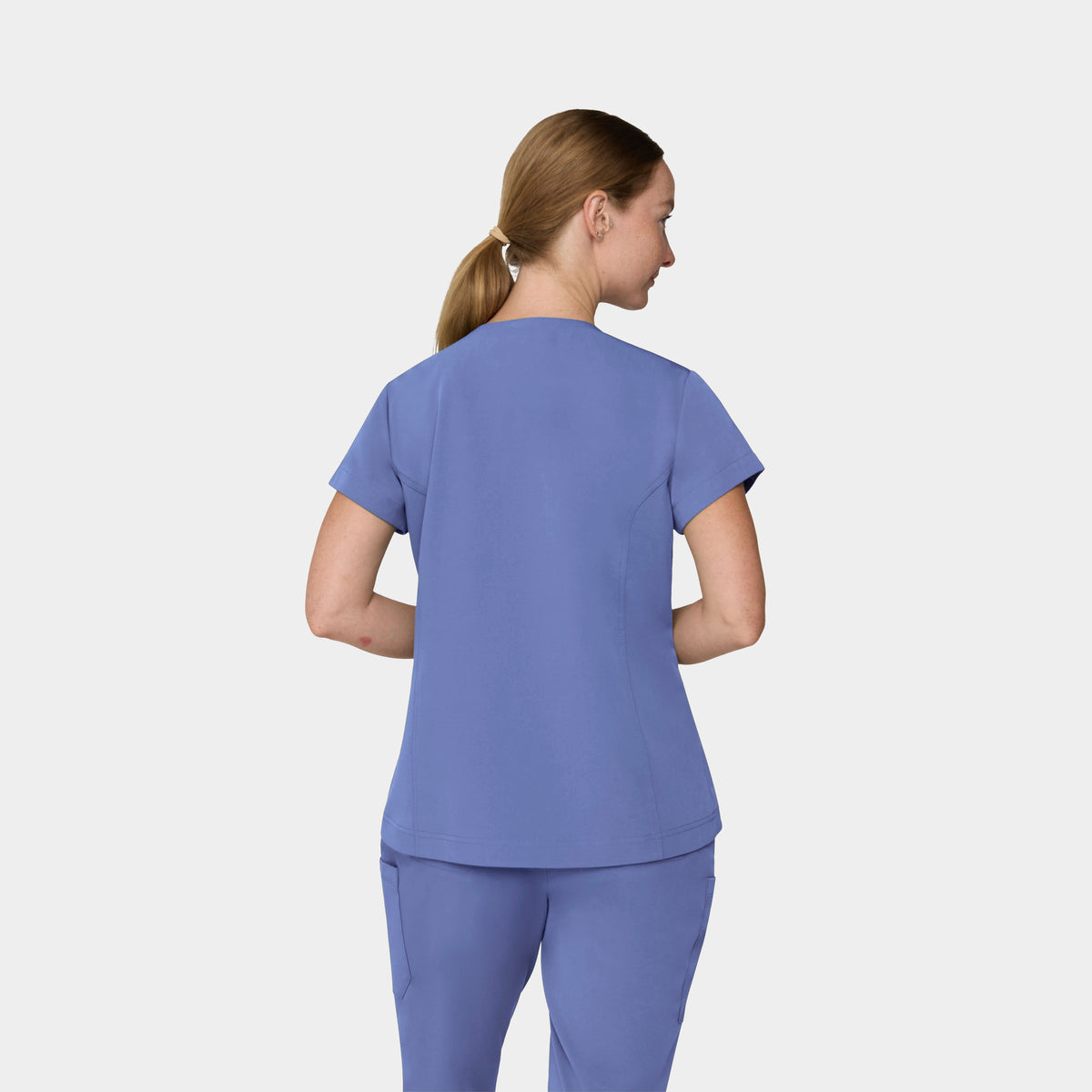 Women's 1-Pocket Hi-Low V-Neck Scrub Top