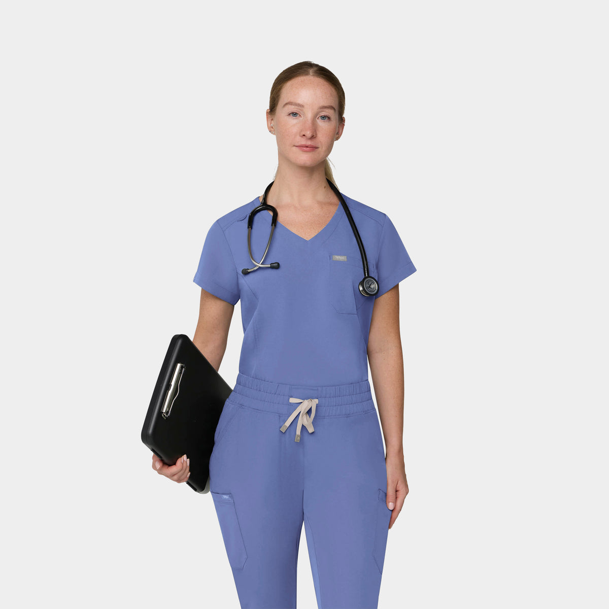 Women's 1-Pocket Hi-Low V-Neck Scrub Top