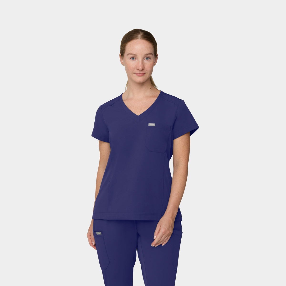 Women's 1-Pocket Hi-Low V-Neck Scrub Top