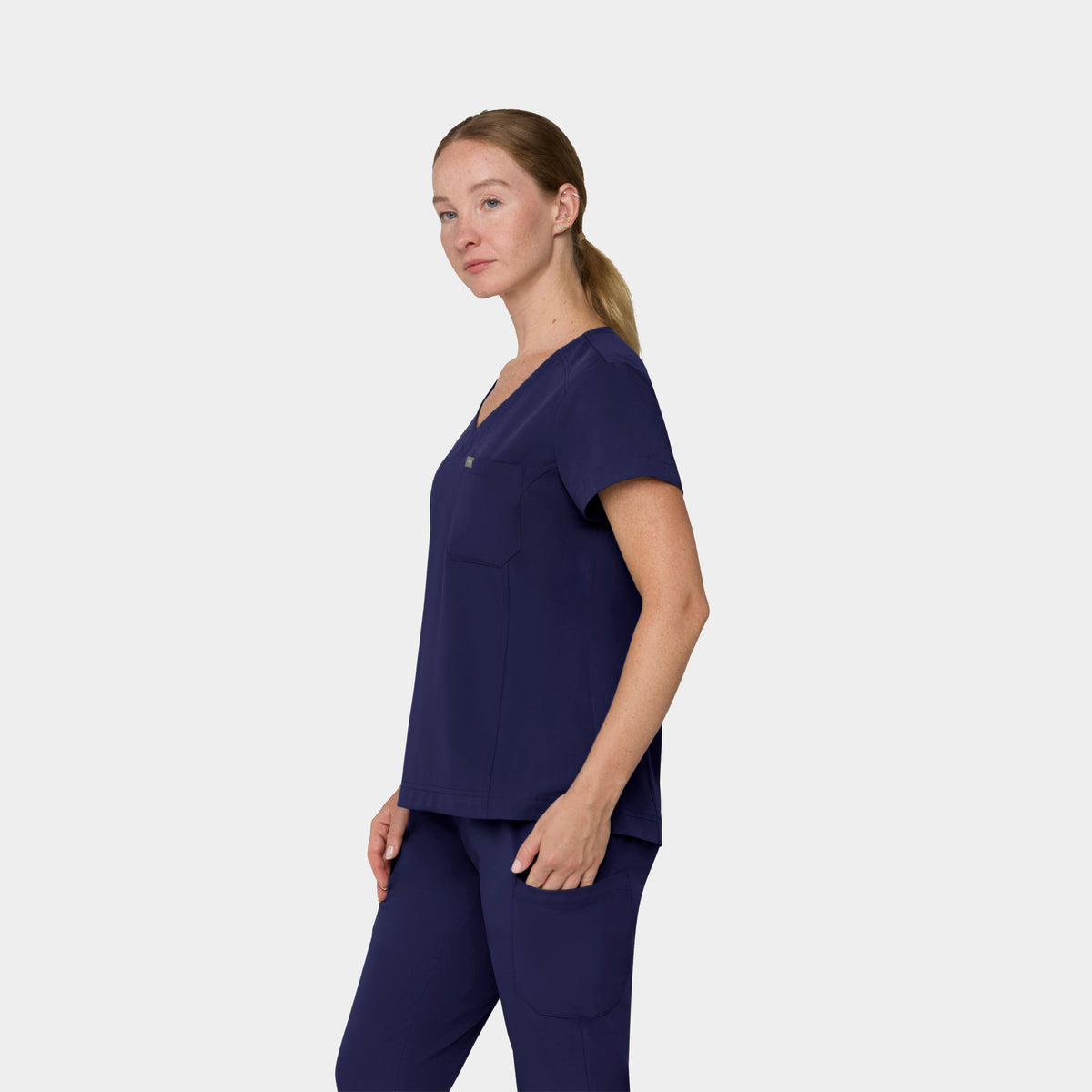 Women's 1-Pocket Hi-Low V-Neck Scrub Top