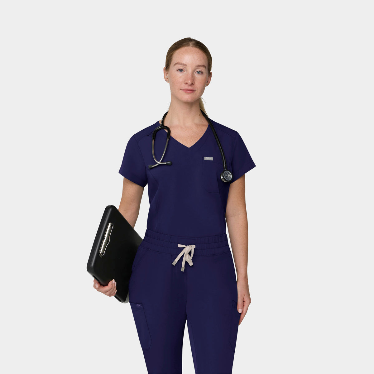 Women's 1-Pocket Hi-Low V-Neck Scrub Top
