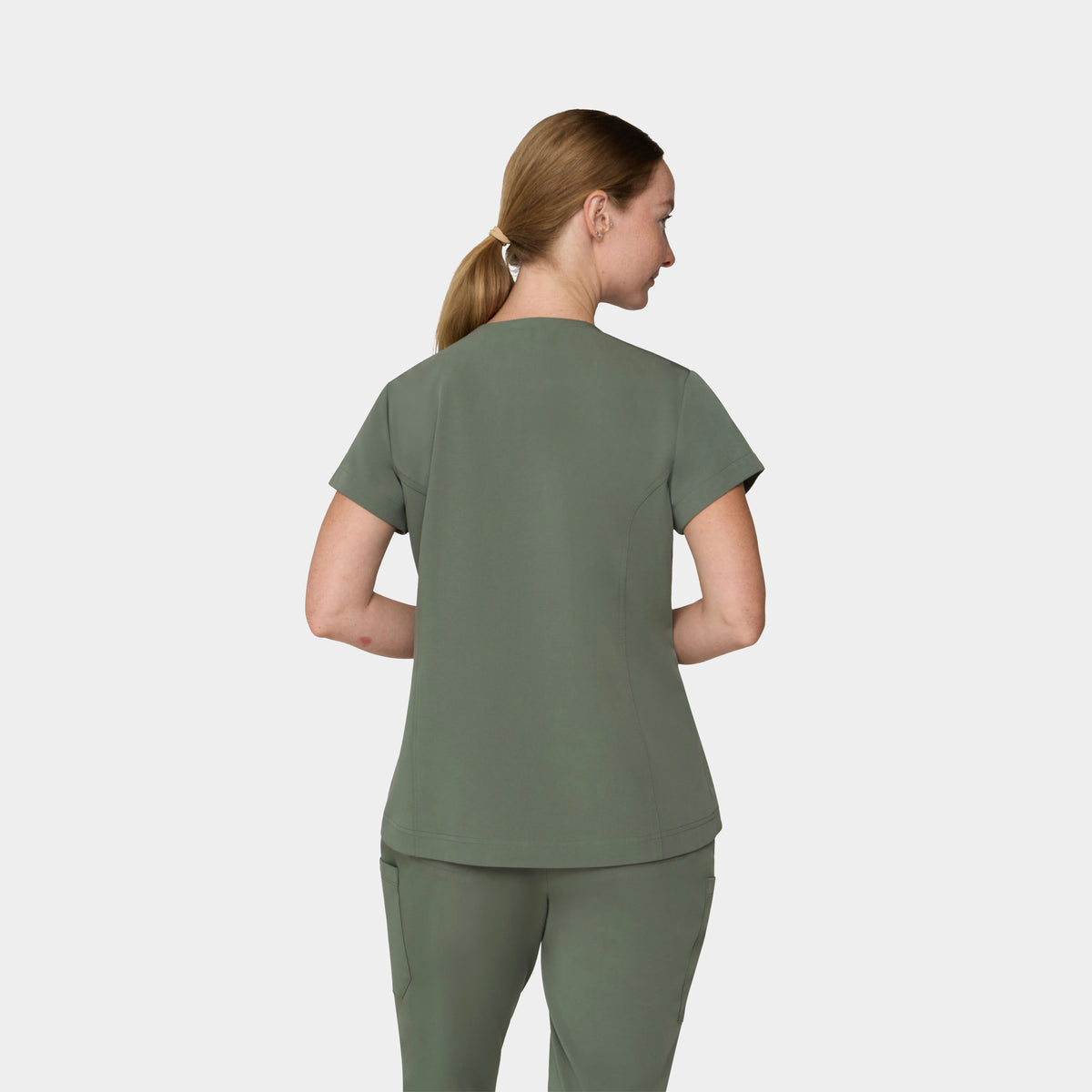 Women's 1-Pocket Hi-Low V-Neck Scrub Top