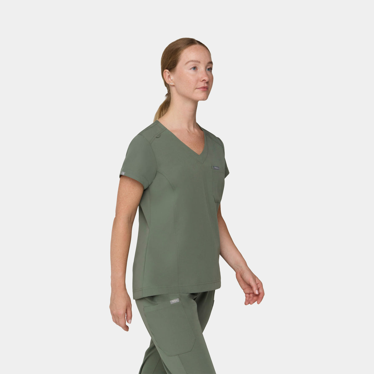 Women's 1-Pocket Hi-Low V-Neck Scrub Top