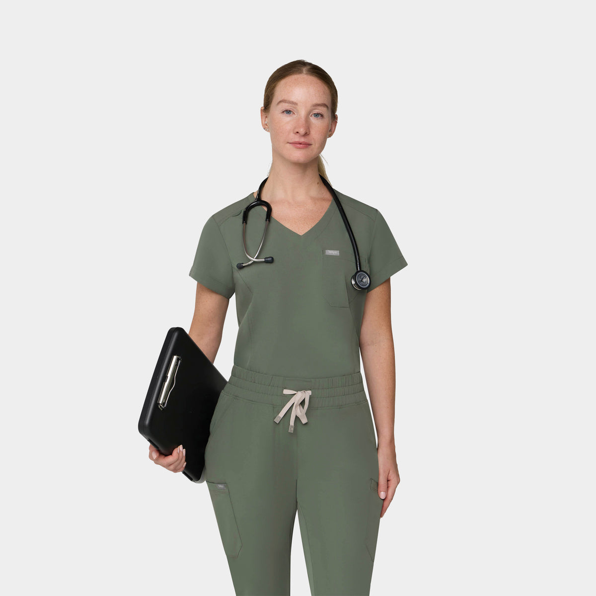 Women's 1-Pocket Hi-Low V-Neck Scrub Top