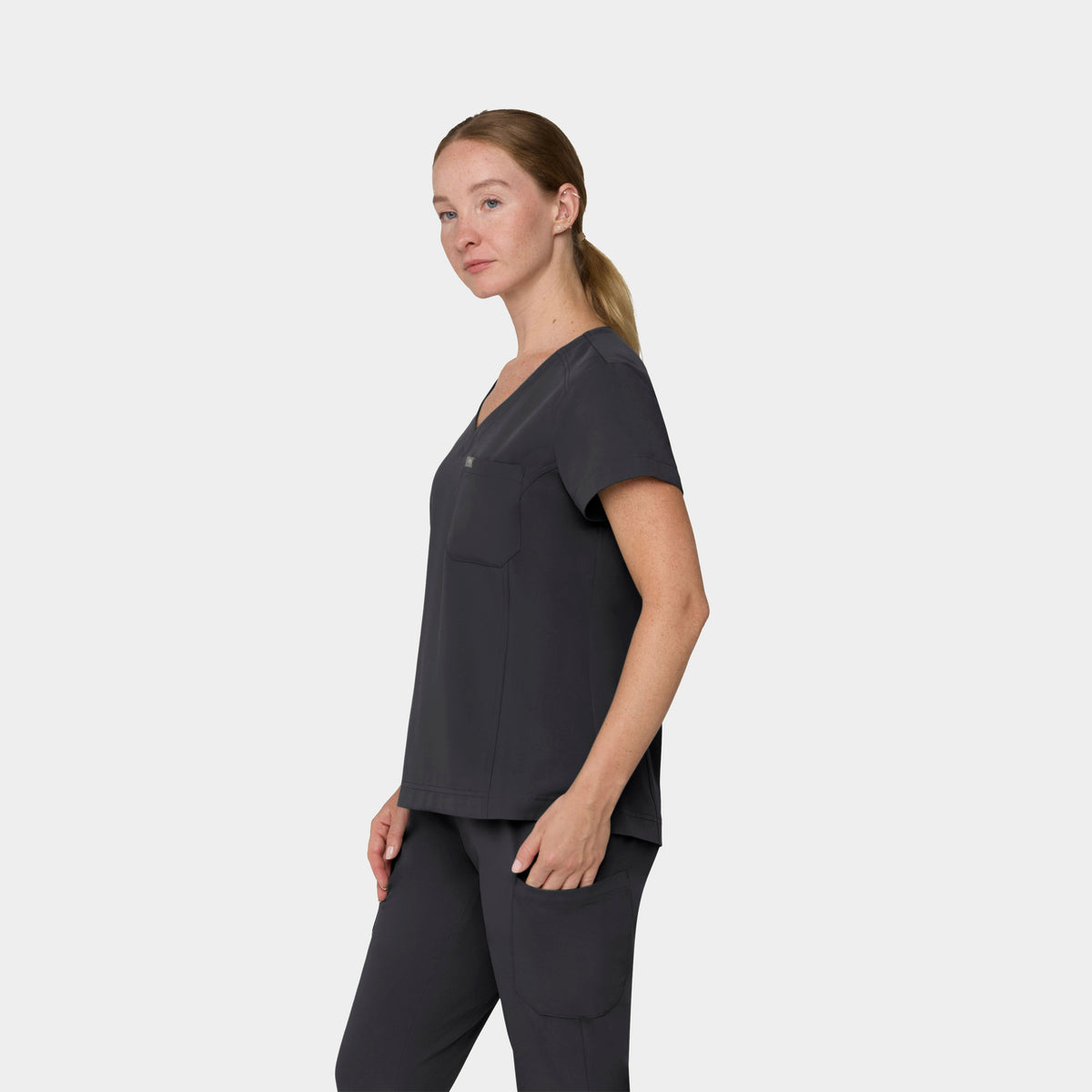 Women's 1-Pocket Hi-Low V-Neck Scrub Top