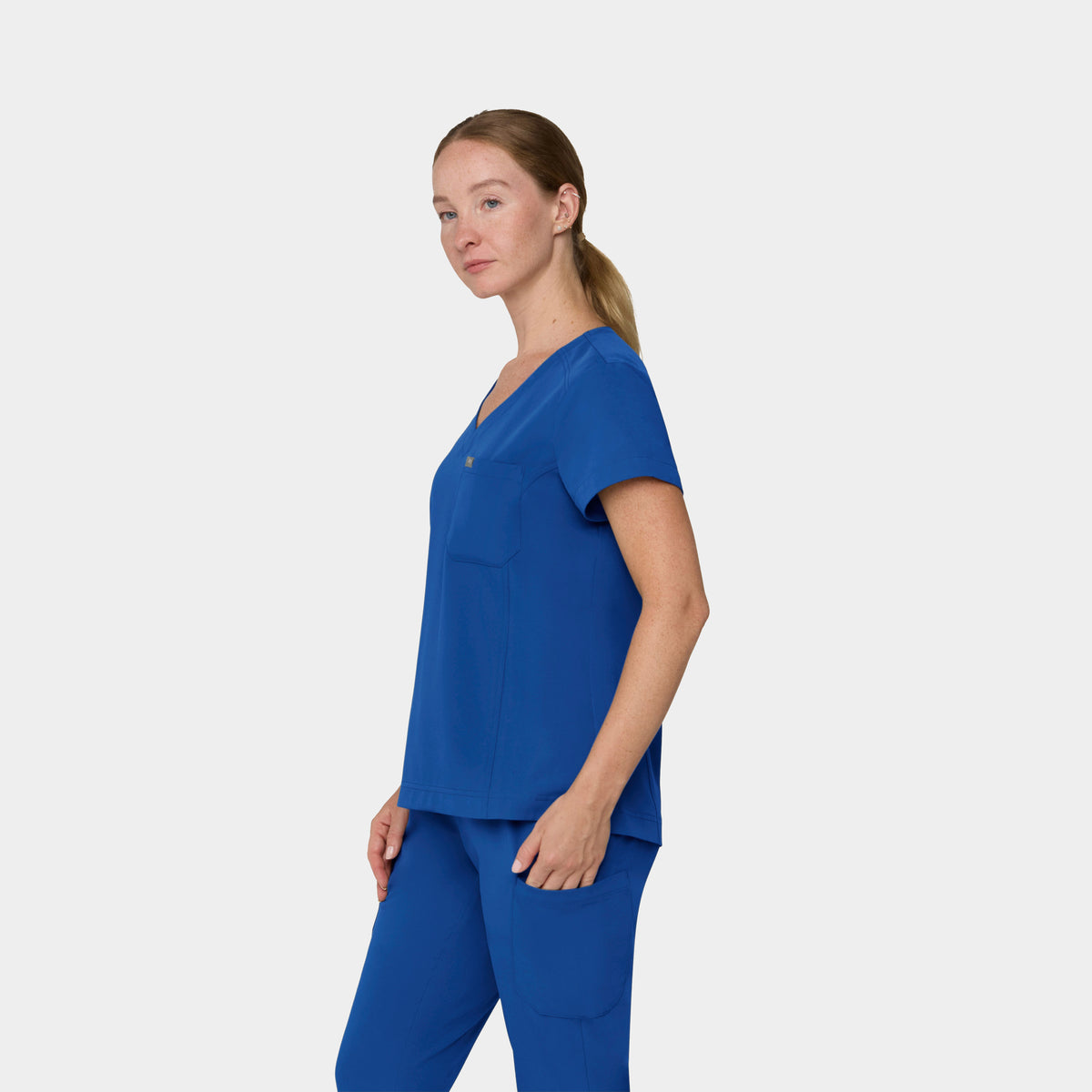 Women's 1-Pocket Hi-Low V-Neck Scrub Top