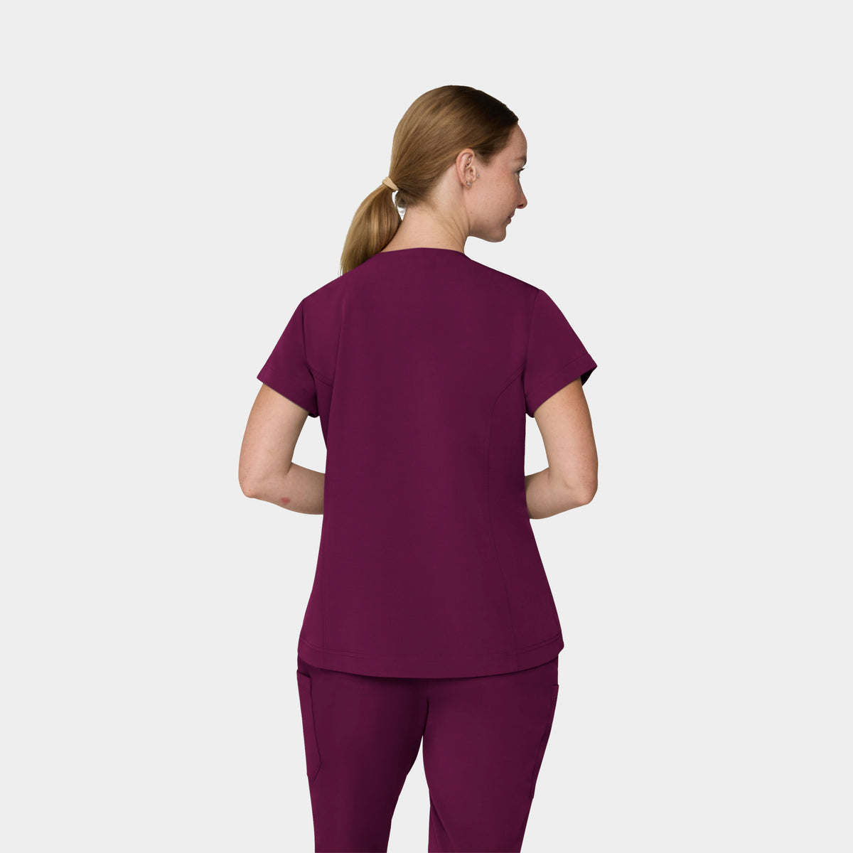 Women's 1-Pocket Hi-Low V-Neck Scrub Top