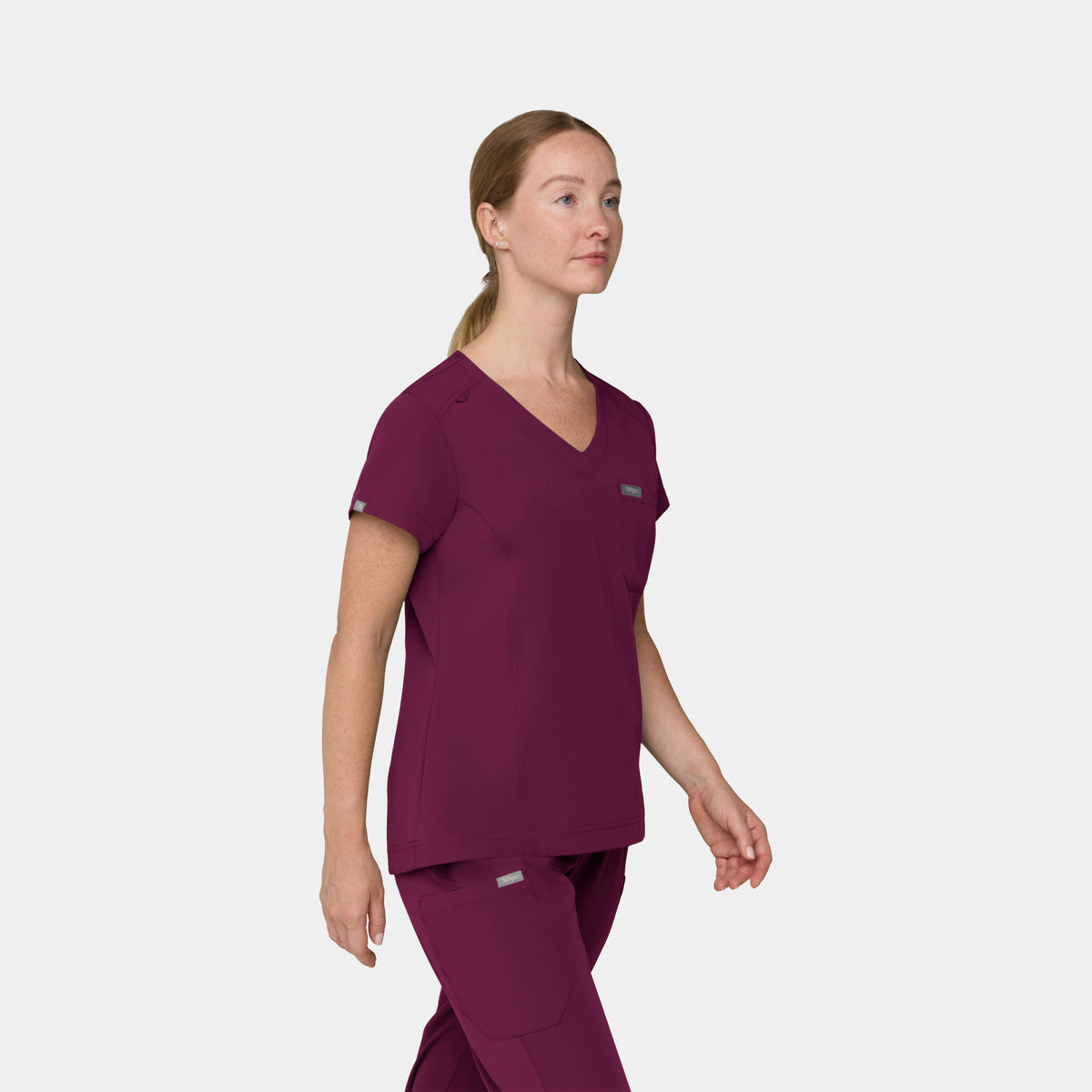 Women's 1-Pocket Hi-Low V-Neck Scrub Top
