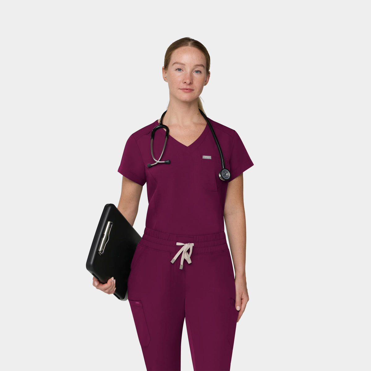 Women's 1-Pocket Hi-Low V-Neck Scrub Top