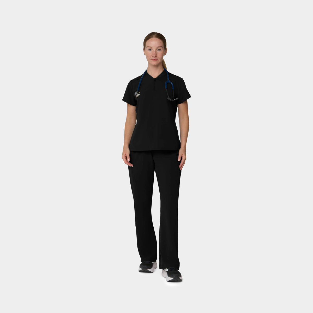 Women's 2-Pocket 1/4-Zip Scrub Top