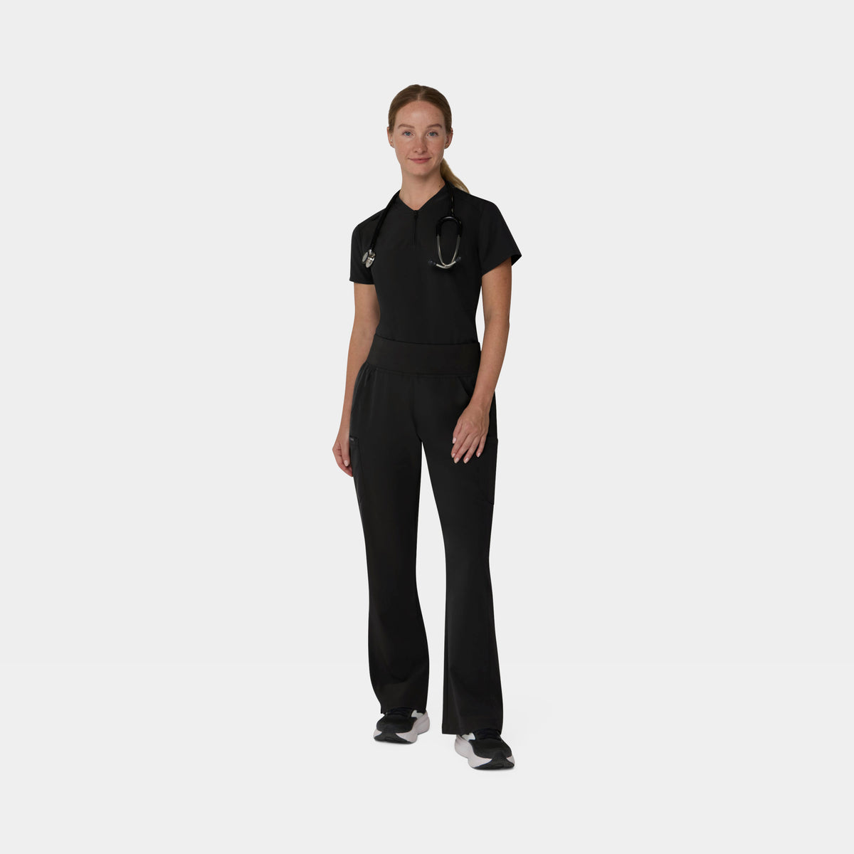 Women's 2-Pocket 1/4-Zip Scrub Top