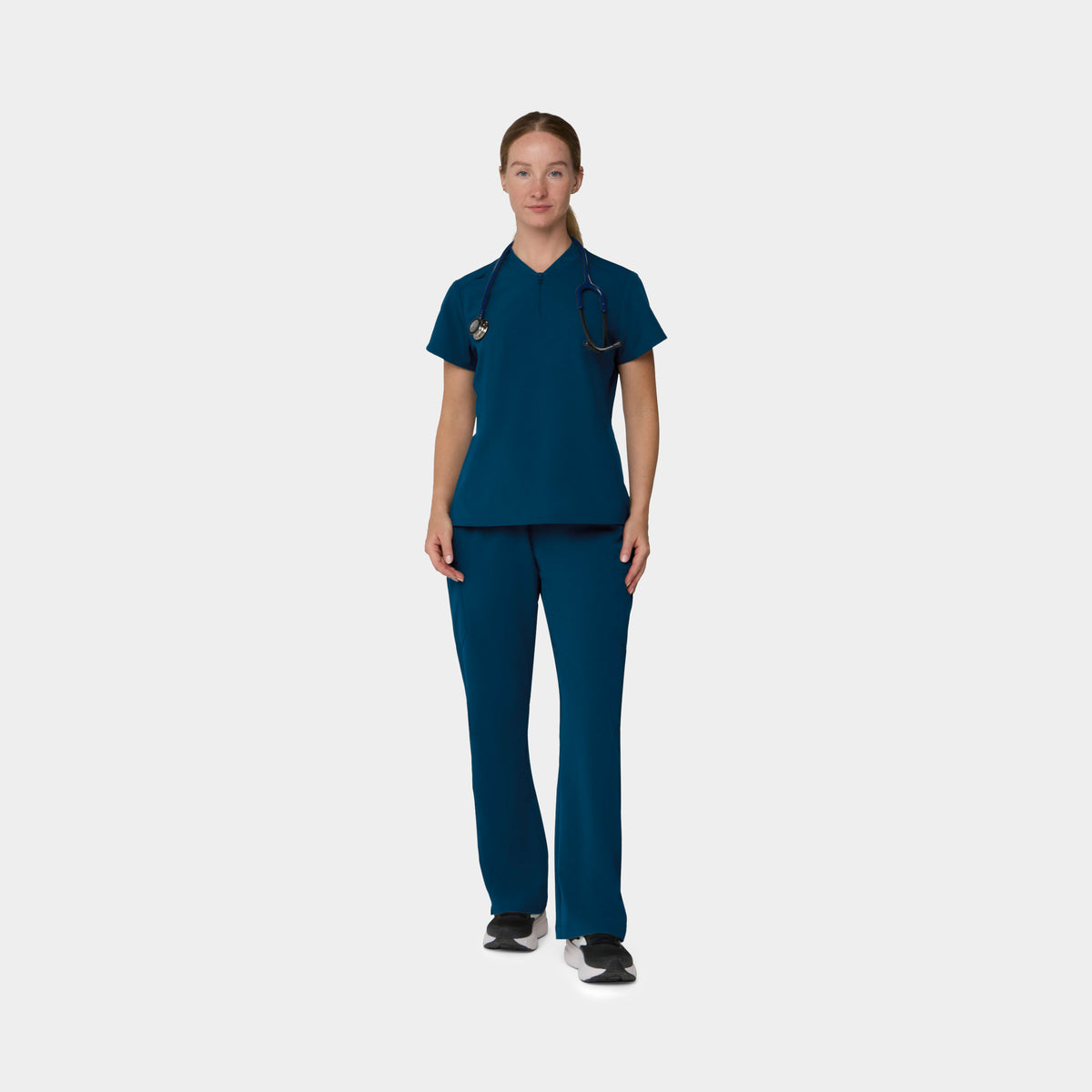 Women's 2-Pocket 1/4-Zip Scrub Top