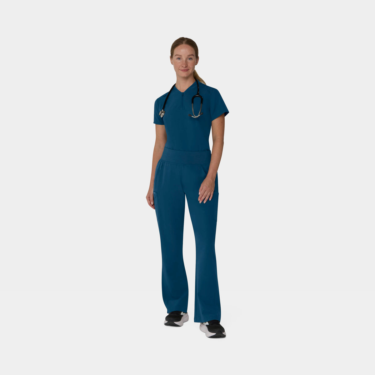 Women's 2-Pocket 1/4-Zip Scrub Top