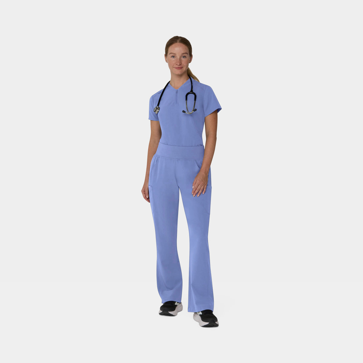 Women's 2-Pocket 1/4-Zip Scrub Top