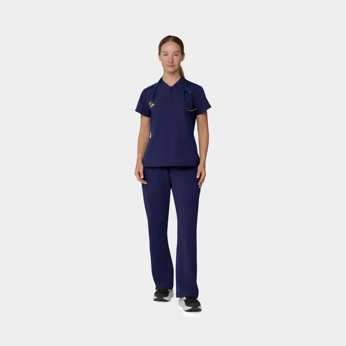 Women's 2-Pocket 1/4-Zip Scrub Top