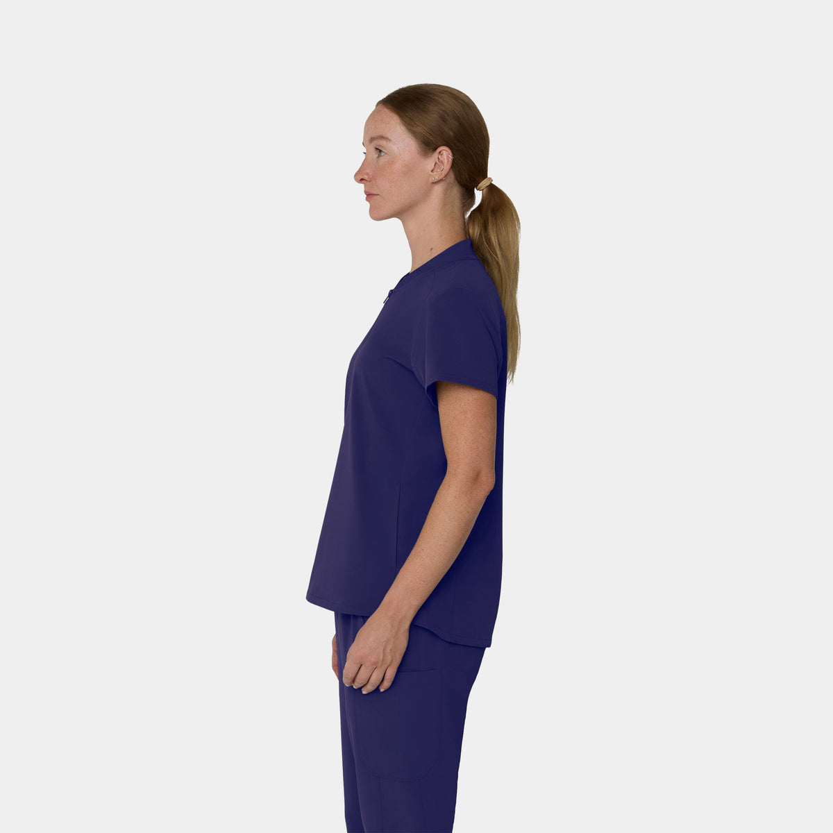 Women's 2-Pocket 1/4-Zip Scrub Top