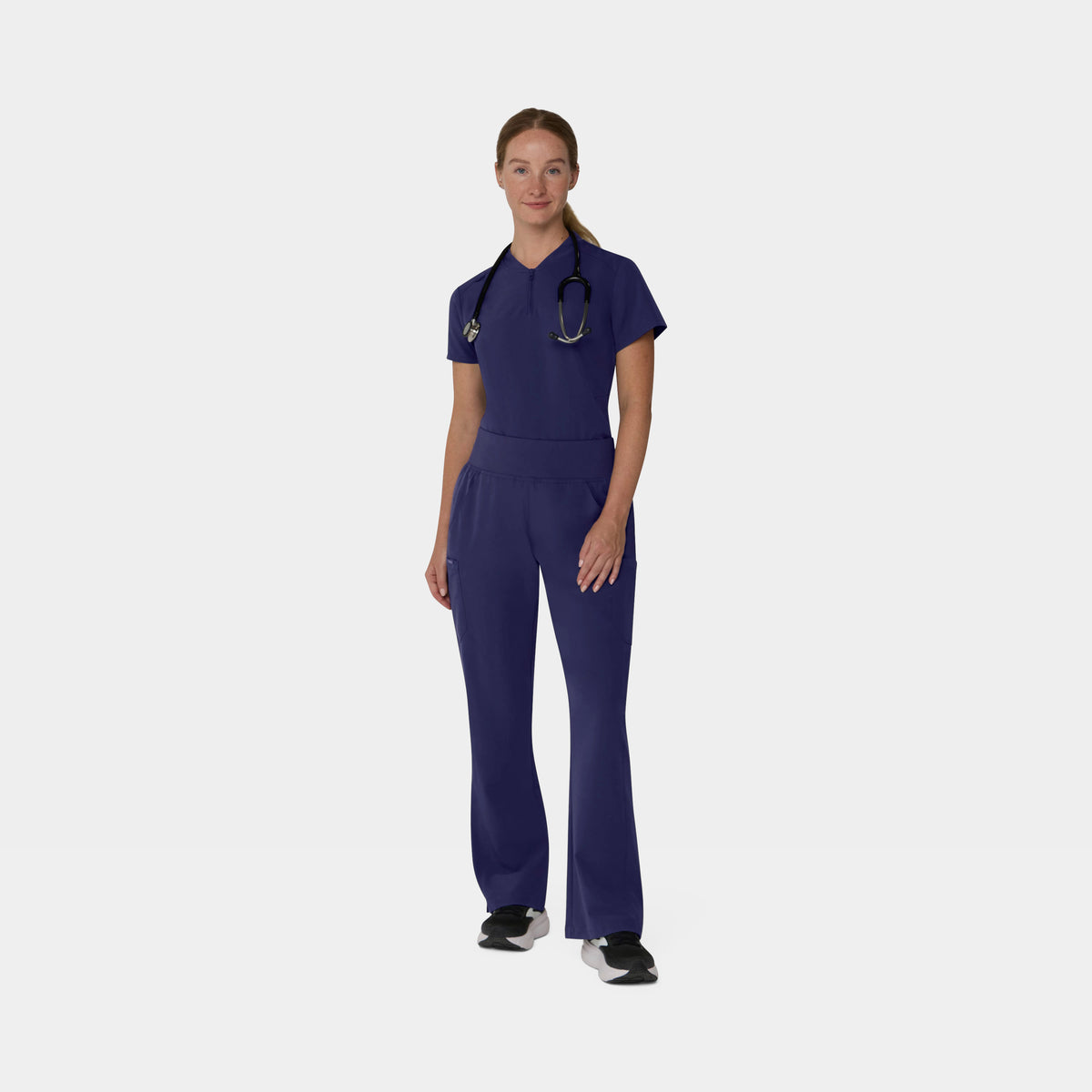 Women's 2-Pocket 1/4-Zip Scrub Top